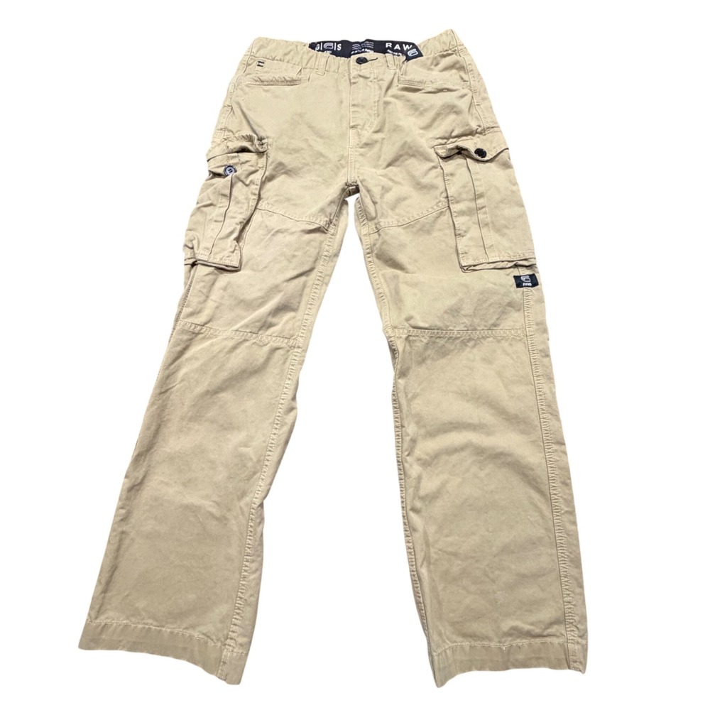 G-Star Raw‎ 3301 Mens Cargo Pants Tan Khaki Utility Multi-Pocket Straight Leg 32